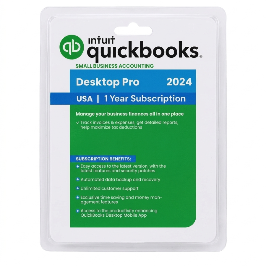 Intuit QuickBooks Desktop Pro 2024 (1 User) for Windows Lifetime Subscription