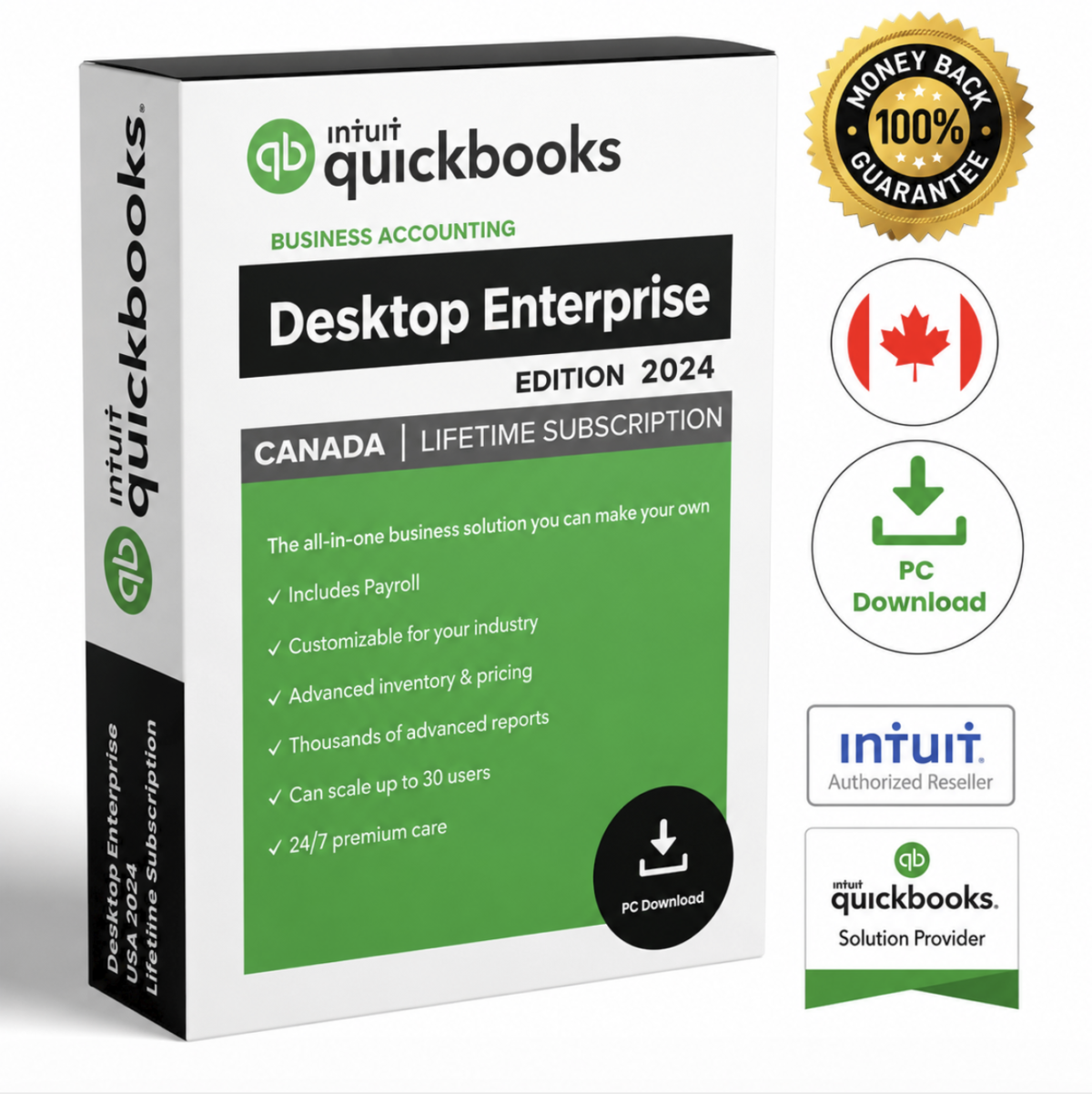 QuickBooks Desktop Enterprise 2024 Canada, Lifetime