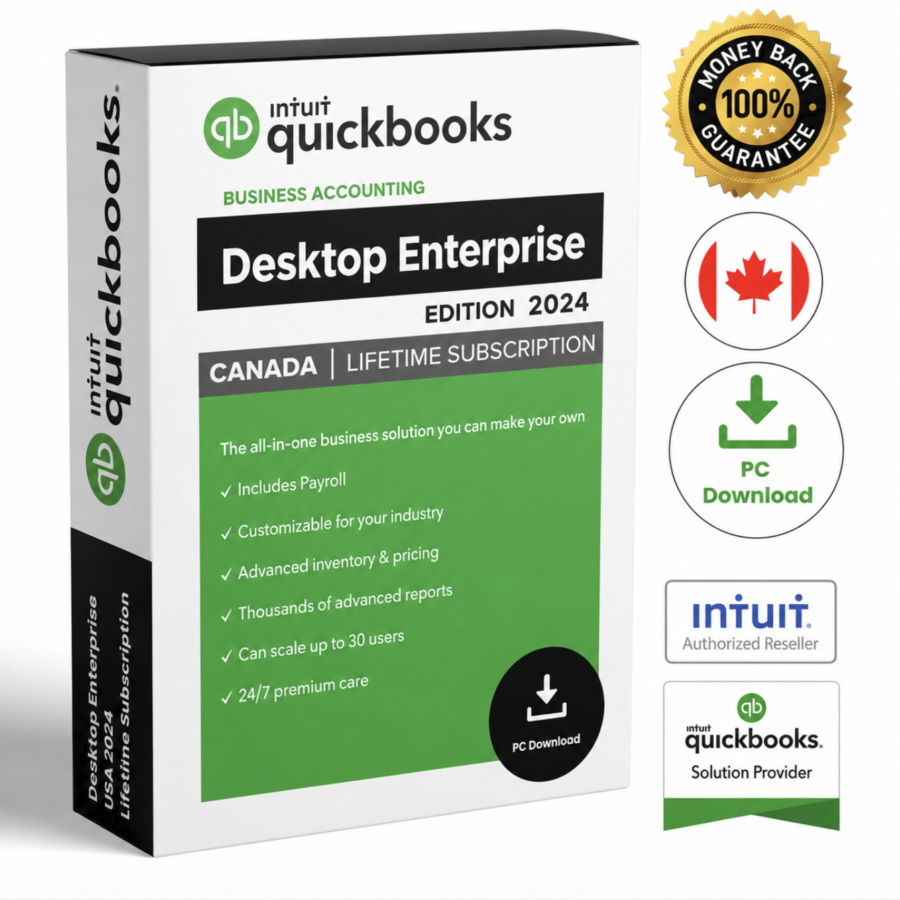 QuickBooks Desktop Enterprise 2024 Canada, Lifetime